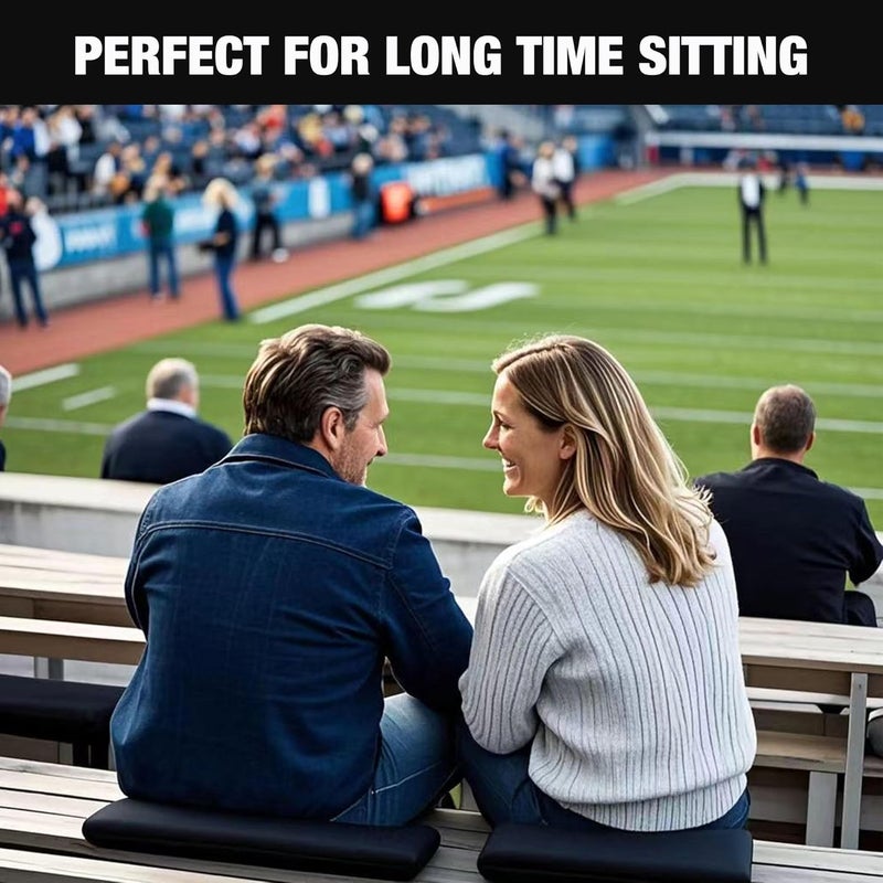 UCOMFEEL Portable Stadium Seat Cushions with Handle, 2 Inches Thick, Waterproof Oxford Fabric, Zipper Design, Set of 2 (Black) - Image 5